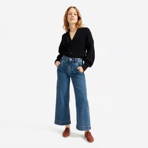 Everlane NWoT Texture Cotton Cropped Cardigan Black